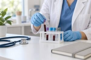 Tests are selected and interpreted in the context of a clinical assessment.