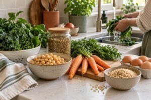 Build a short shopping list around ingredients you can use in more than one meal.